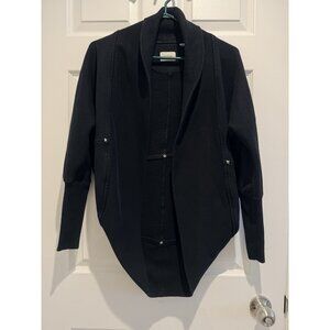 Wilfred Aritzia Diderot Cocoon Sweater Women's XXS Open Front Long Sleeve Black